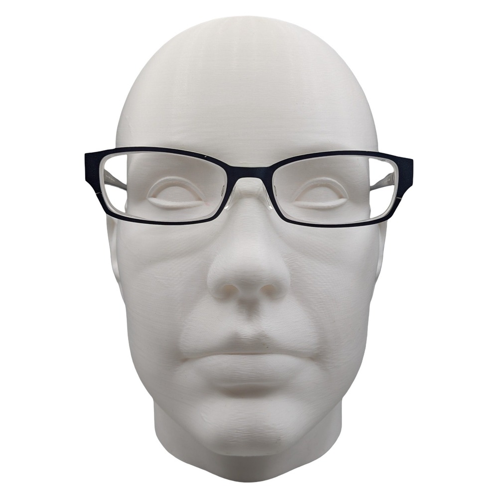 Bevel Macher 8548 NBAQ Eyeglasses Blue Grey Titanium Rectangular Frames  50-19